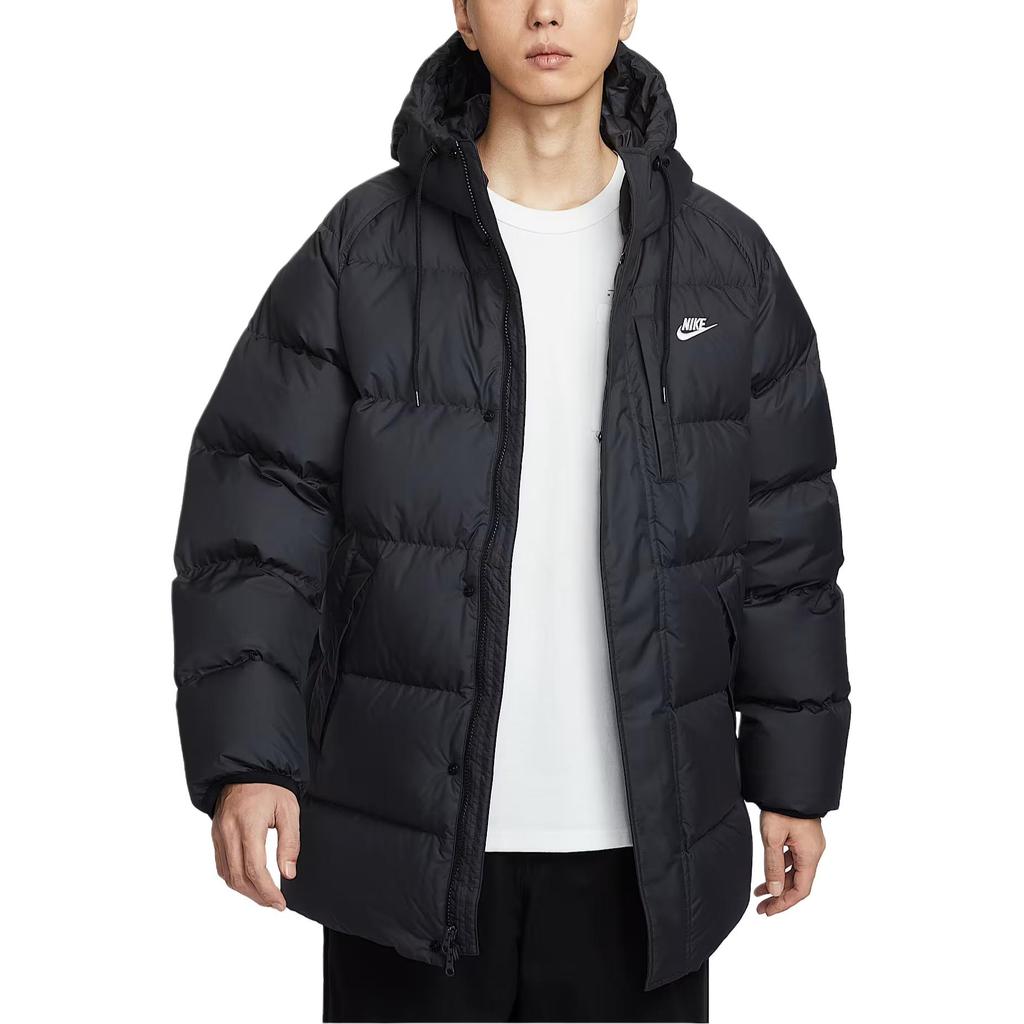 Nike Sportswear Club Therma-Fit Water-Resistant Duck Down Warm Hooded Long Sleeve Down Jacket Men Outerwear IB2974-010