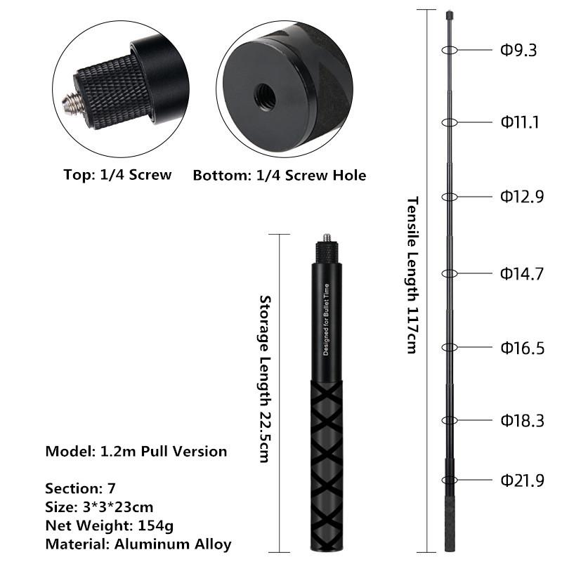 Invisible Selfie Stick for Insta360 X5 X4 Selfie Stick Time Bundle Handle for Insta360 X3 Panoramic Camera Accessorie DJI 7