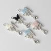10Pcs/pack Simple Alloy Zircon Resin Pearl Inlaid With Butterfly Pendant DIY Bracelets Necklaces Jewelry Accessories