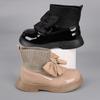 Children's Socks Boots Wholesale New Fall and Winter Bow Ankle Boots CuHK Children's Boots Girl Single Boots