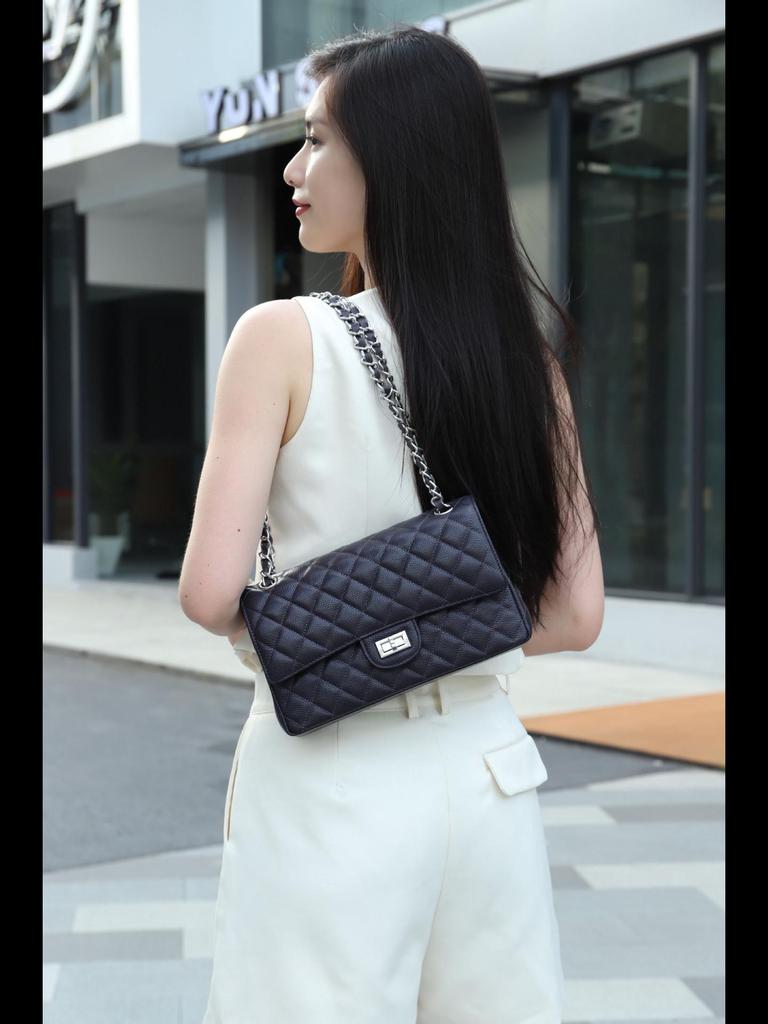 Женская сумка-мессенджер 2025 года из натуральной кожи с бриллиантами и икрой — ретро, универсальная сумка-подмышка и сумка-мессенджер