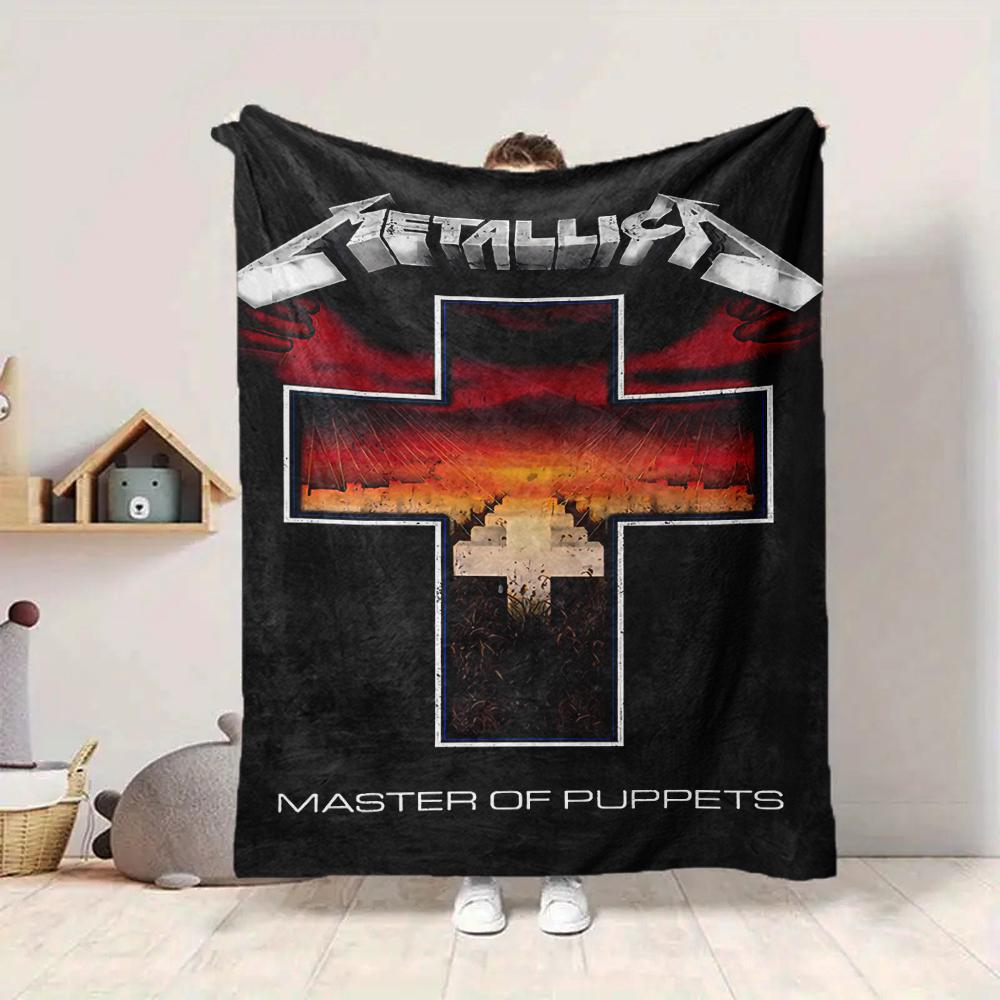 1 шт. Плед Metallica'S Master Puppets Мягкий и удобный Повседневный Теплый Для кемпинга Путешествий Рождественский Подарок на Хэллоуин Рождество M928546