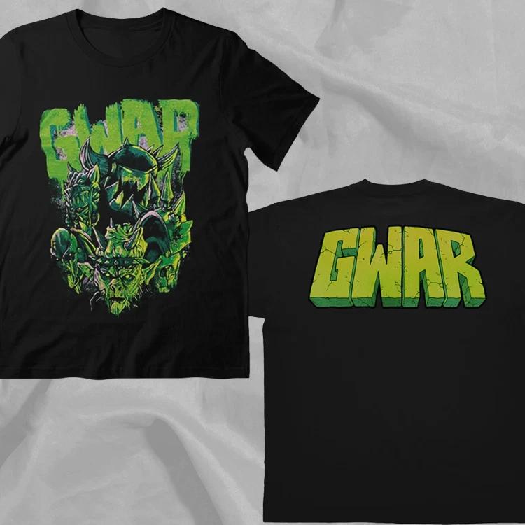 Футболка GWAR Ретро 90-е Зеленая Черная Двусторонняя