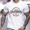Summer New California West Coast Print T-shirt For Men Short Sleeve O-neck Cotton Tees Daily Casual Clothes Oversized Unisex Top
