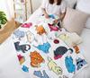 Sviuse Кошачье одеяло Ультрамягкий фланелевый плед Подарки для любителей кошек Девочек Женщин Мамы Красочный Прекрасный узор с котятами Пледы для C