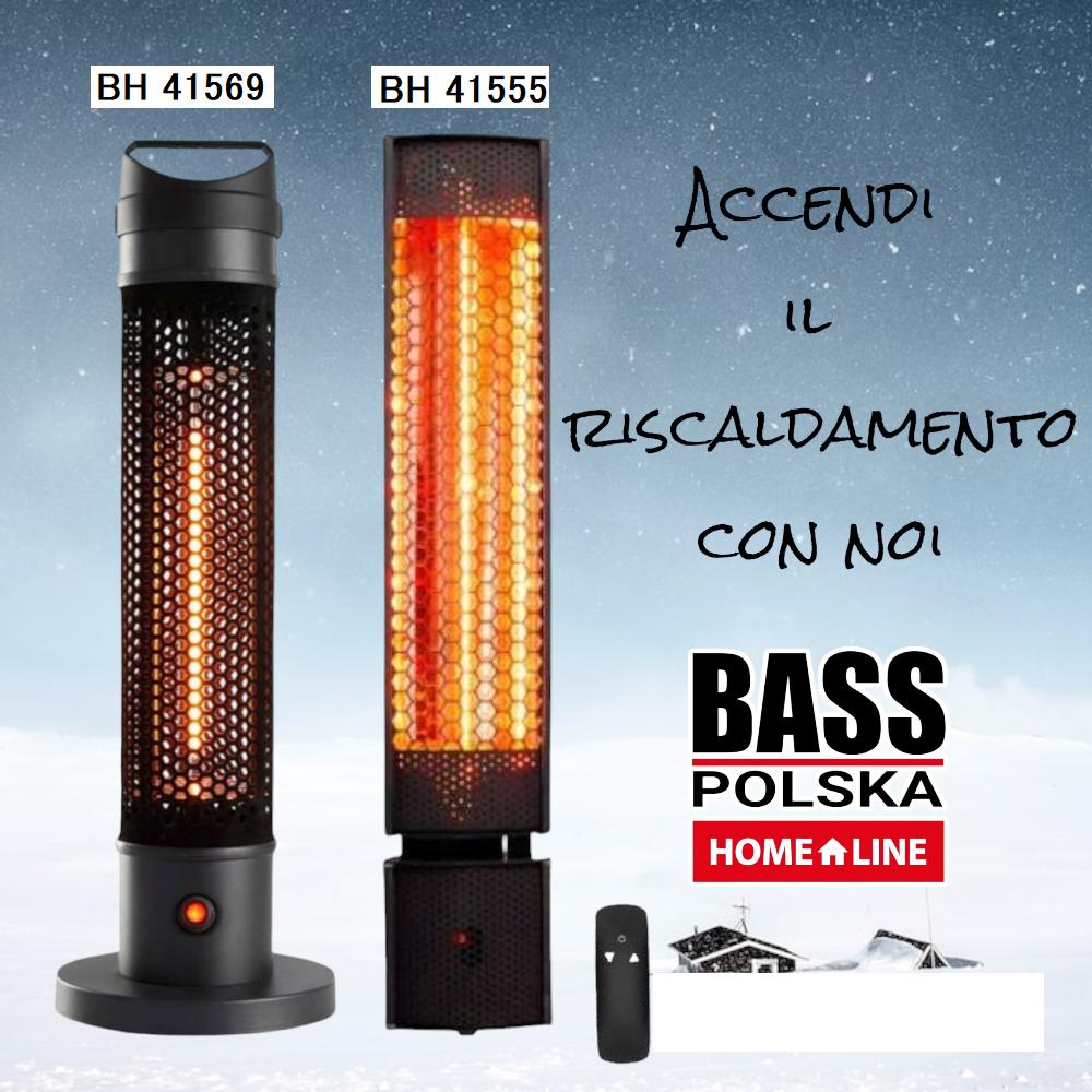 Infrared heater with remote control, wall-mounted