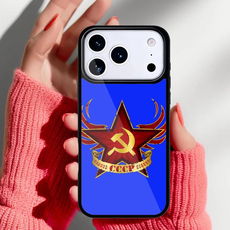CCCP Soviet Union Russia Phone Case for iPhone 17 16 15 14 13 Pro Max Back Cover for 12 11 Pro Coque
