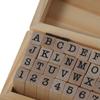 Wood Wooden Stamps Brown Alphabet Stamps Letter Stamps Number Stamp  for DIY