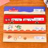 1pc Cartoon bus Magnetic Bookmark Ruler Student Cute High-value Bendable Ruler Special-shaped Magnetic Ruler