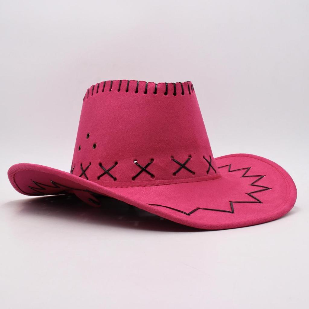Ковбойская шляпа замшевая корейская версия шляпы от солнца для мужчин и женщин, пляжная шляпа для отдыха на траве, шляпа для верховой езды