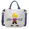 Сумки из холста One Piece с принтом персонажей аниме Luffy Мультяшные Фигурки Аниме Сумка через плечо Наружная Большая вместимость Модная Сумка-кроссбоди Подарки Подвижные Сочлененные Масштаб