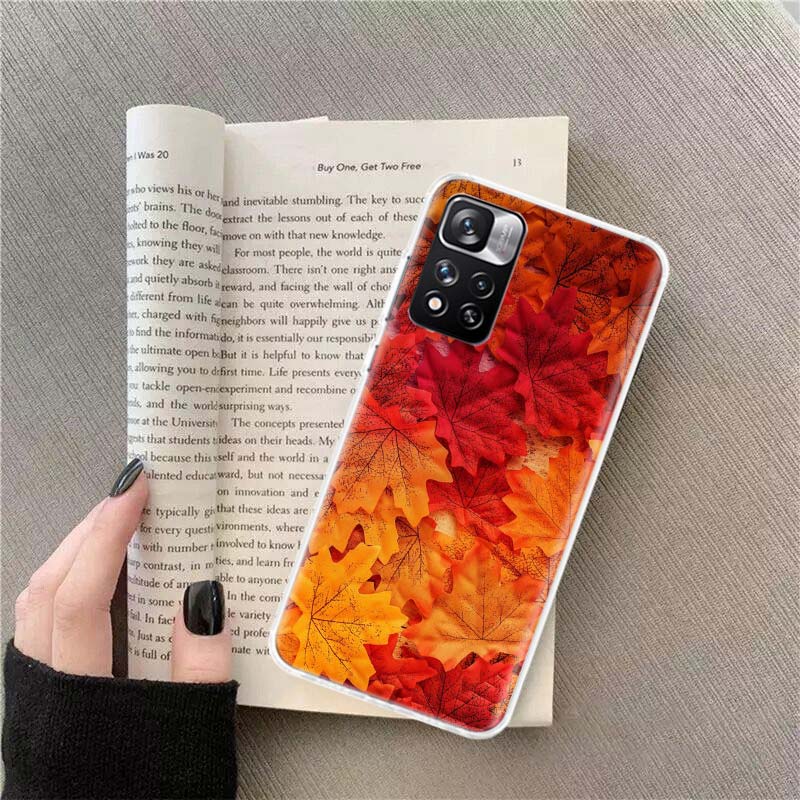 Осенние листья, красные кленовые листья Чехол для телефона Для Xiaomi Redmi Note 14 Pro 12 Plus 12S 10 11 Pro 4G 5G 9T 9S 8T 10S 11T 11S 11E 9 8