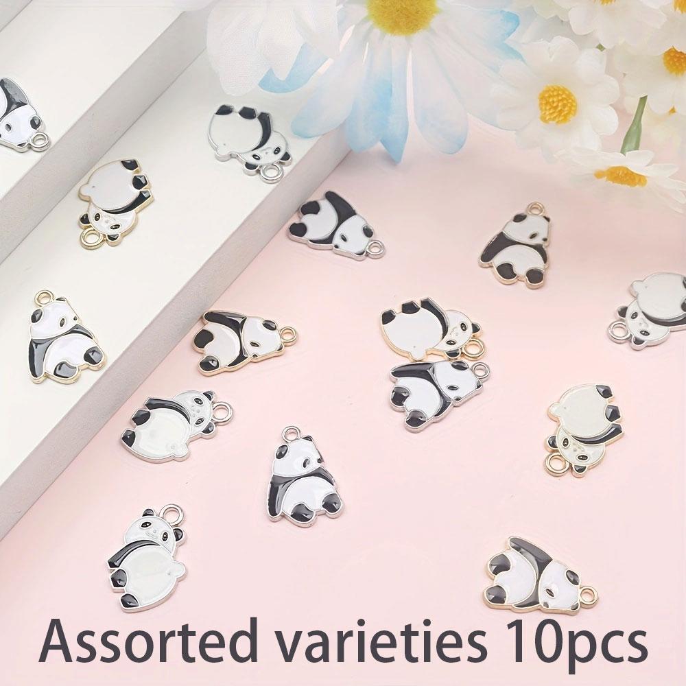 5/10/20 шт. черно-белого цвета, сидячая поза, лежачая поза, подвеска в виде гигантской панды, браслет, ожерелье, серьги, брелок, браслет на лодыжку