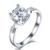 Real 925 Sterling Silver 1 .0ct D Color Moissanite Ring Round Diamond Test Passed Moissanite Rings For Women Bride Jewelry Gifts