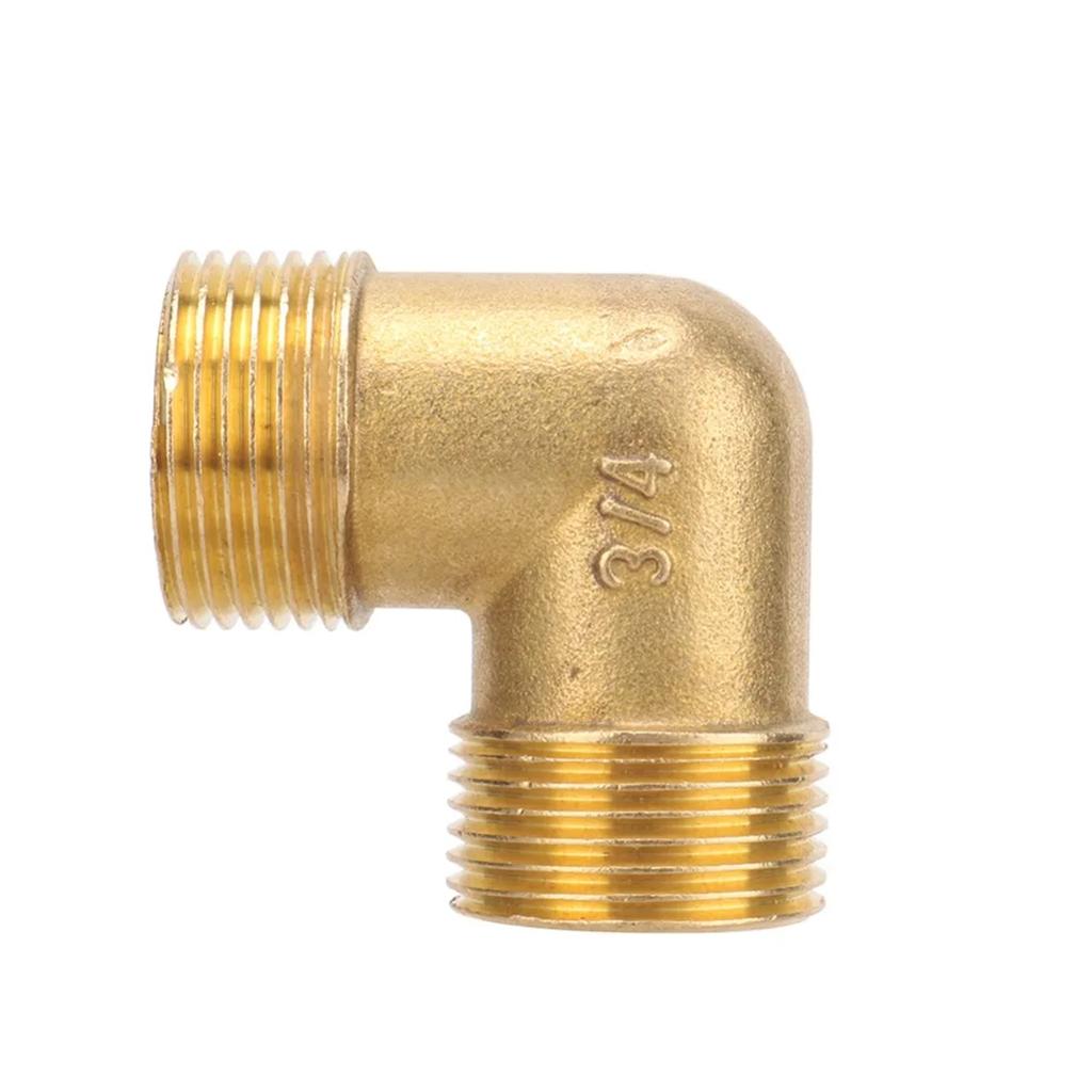 90 Degree Brass Elbow Connector 1/8" 1/4" 3/8" 1/2" 3/4" BSP Male Thread Fuel Adapter Water Tube Natural Gas Pipe Fittings 1Pc