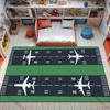 3D HD Ковер с принтом взлетно-посадочной полосы самолета на авиационную тематику! Противоскользящая Звукоизоляция, Коврик для Прихожей Гостиной Спальни, Коврики для Дивана