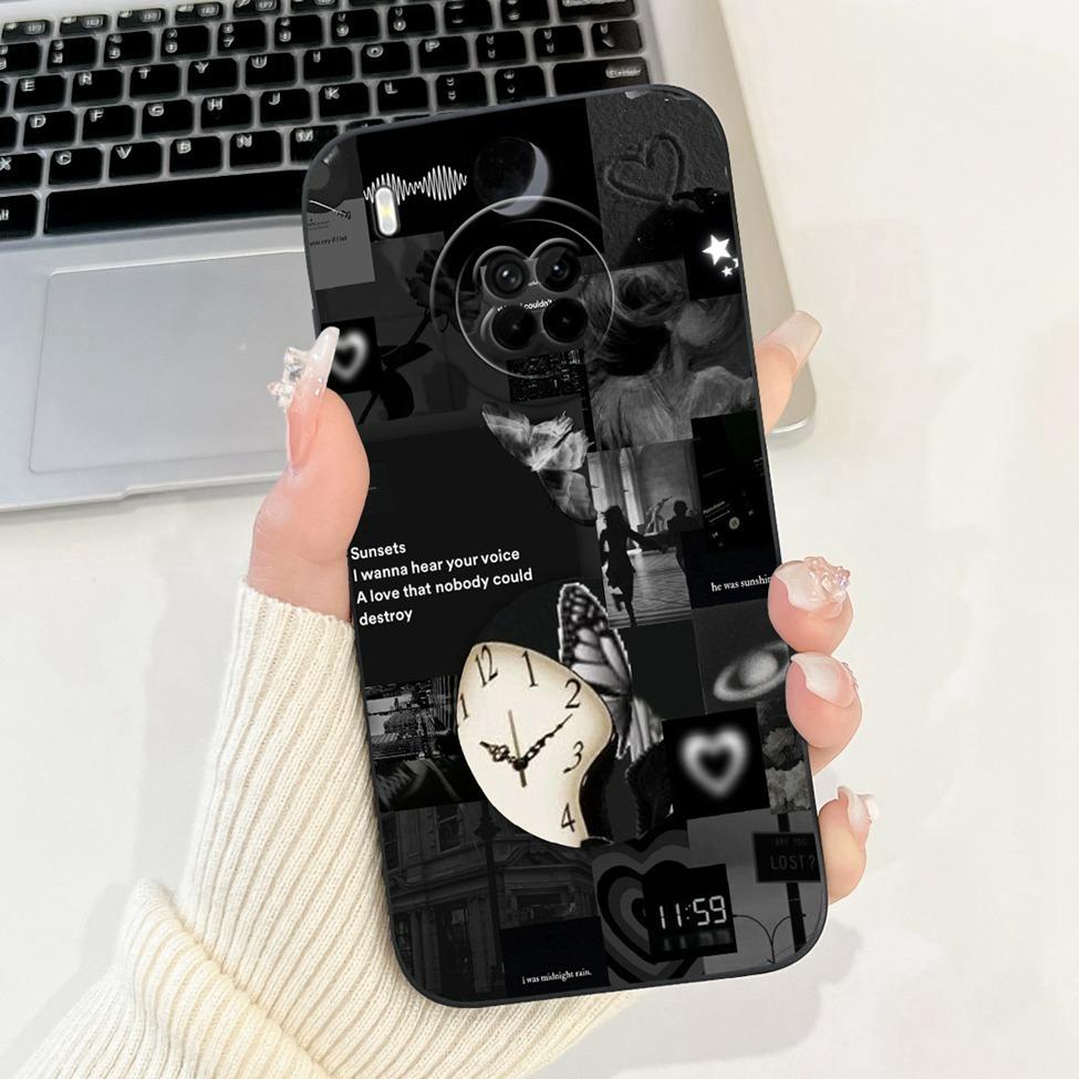 Для Huawei Y9A Чехол-крышка Роскошные Модные Цветы Кавайный Милый Кот Ударопрочный Чехол для Телефона Для Huawei FRL-22 FRL-23 FRL-L22 FRL-L23