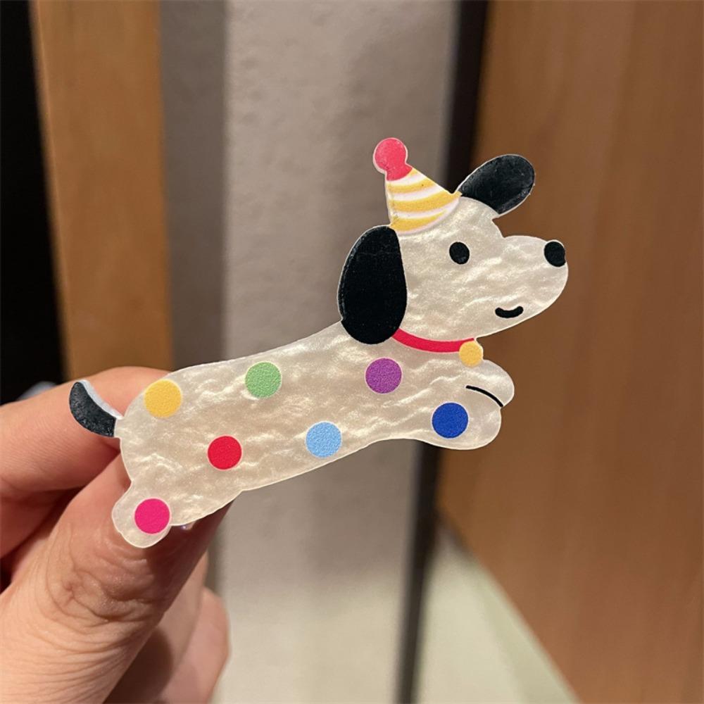 5Pcs Multicolor Puppy Hairpin Acrylic Duckbilled Clip New Cat Hair Clip Headwear