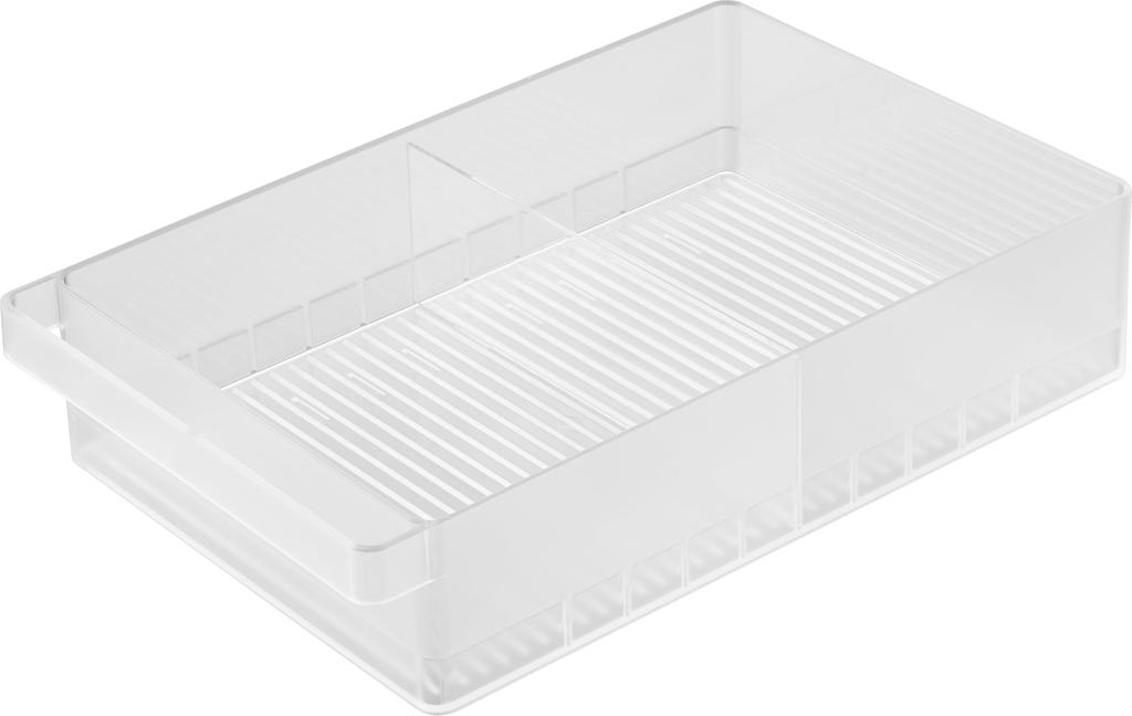 Yamazaki Tower Refrigerator Storage with X D22 X for Refrigerator Storage Case, Large, Dividers, White, W37.5 H8.2cm, 1477,