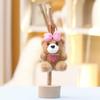 Cute Bear Stuffed Animal Plushie With Short Velvet Fur Keychain For Women Decor