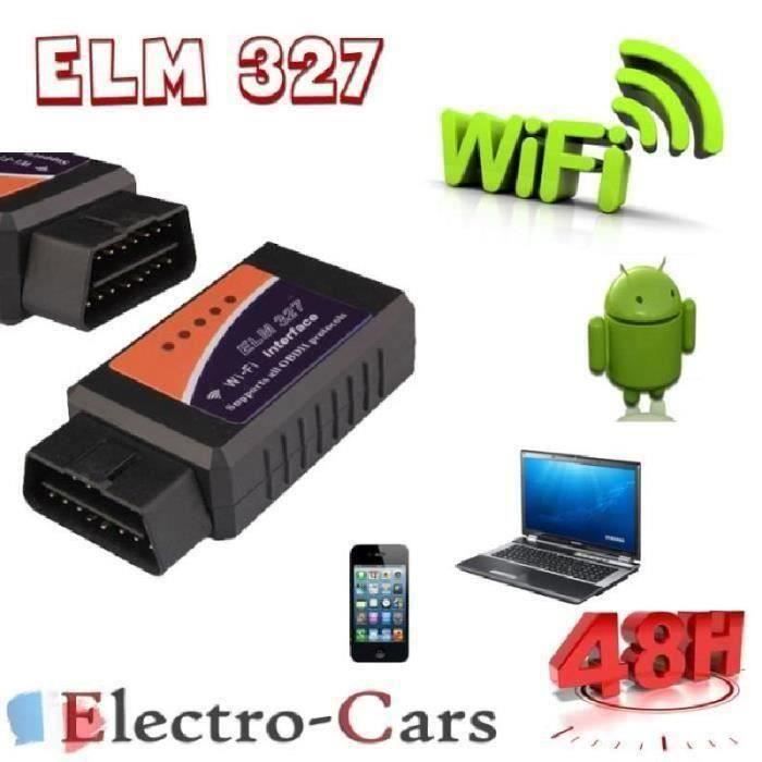 Zn*Interface Diagnostique Automobile Elm327 Wifi Multimarques Obd2