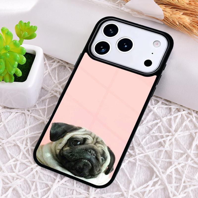 ЧЕХОЛ ДЛЯ ТЕЛЕФОНА С МИЛЫМ ЩЕНКОМ МОПСОМ для iPhone 17 Air 16 15 11 12 14 13 Pro Max Ударопрочный чехол