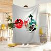 Kids Cartoon S-Skunk Fu Throw Lightweight 240g Flannel Blanket Soft Skin-friendly for Summer Cooling