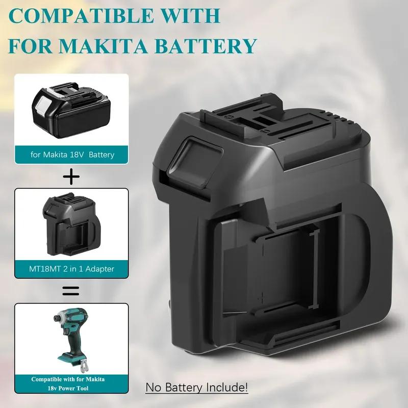 For Makita 18V Li-ion Battery MT18MT 2 in 1 Battery Adapter Converter Compatible with For Makita 18V Battery Cordless Power Tool