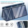 Однотонный чехол из искусственной кожи с полным покрытием для телефона Samsung Z Fold 7 (складывающийся в Z) с противошпионской стеклянной пленкой, стилус-ручка для Samsung Z Fold 7 Fold 6