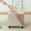 Velvet Ottoman Stool Cover Elastic Square Footstool Covers S/M All-inclusive Footrest Slipcovers for Living Room Housse De Pouf