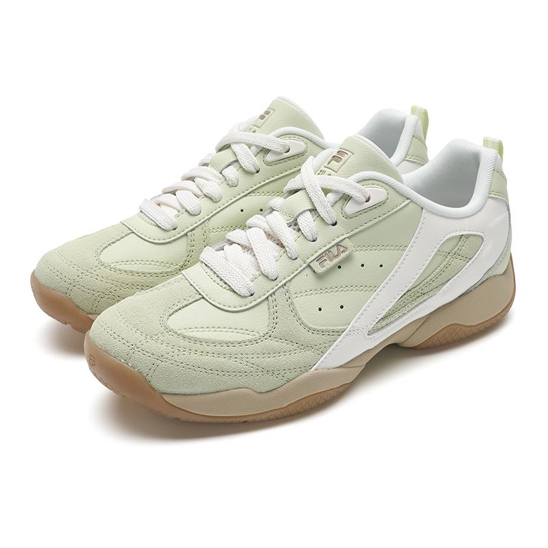 Women's Sneakers FILA FOUNTAIN Shoes Lightweight Rebound Low top Casual Shoes Women's White Jade Green