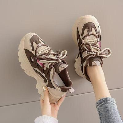 Самая продаваемая женская водонепроницаемая спортивная обувь: Легкие, Нескользящие, Толстая Подошва для Универсальной Весенне-Осенней Носки в Черном цвете