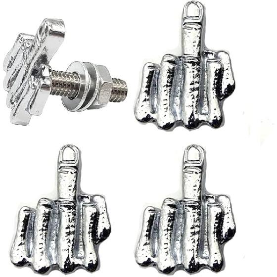 License Plate Bolts, 4 Pcs Stainless Steel License Plate Screw For Motorcycle Chopper Car Tag Frame Windshield Trim (Silver)