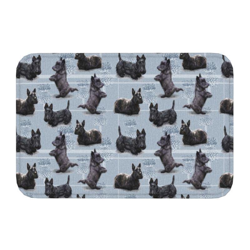 Cute Scottish Terrier  Front Door Floor Entrance Mats Indoor Scottie Dog Bath Kitchen Doormat Toilet Carpet Rug Home Decoration
