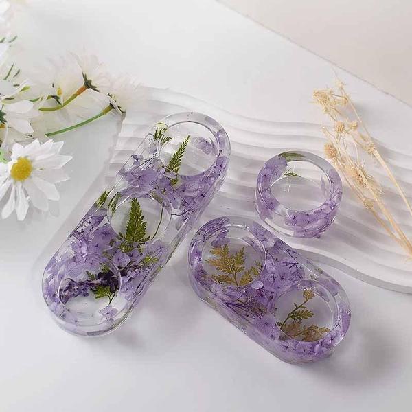 Round Candle Holder Silicone Mold Cement Candlestick Mould DIY Plaster Epoxy Resin Handicraft Molds Home Dinner Decor