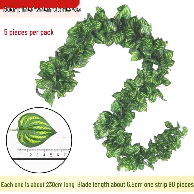 Набор из 90 шт. Декорация из зеленой лианы для подвешивания в помещении и на балконе