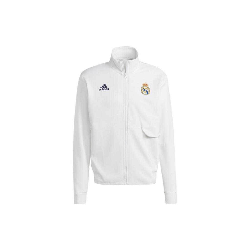 adidas Футбольная куртка с логотипом и воротником-стойкой, длинный рукав, мужская белая куртка HY0643
