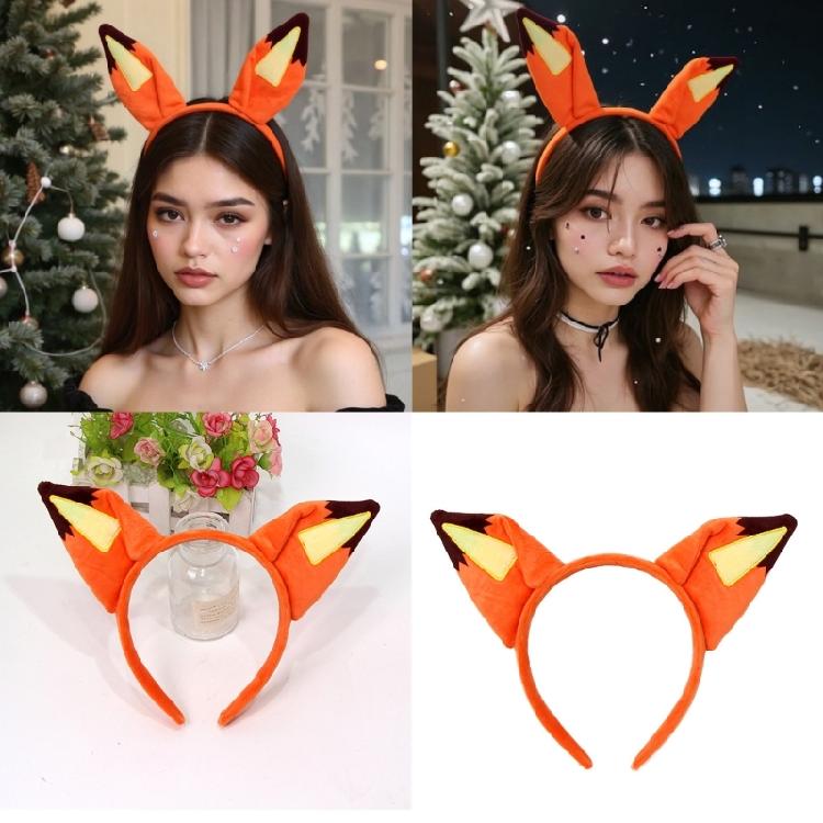 Foxes Costume Headpiece Reusable Fabric Ears Hairband Cartoon Hairpiece For Theater Performances Theme Party Decoration
