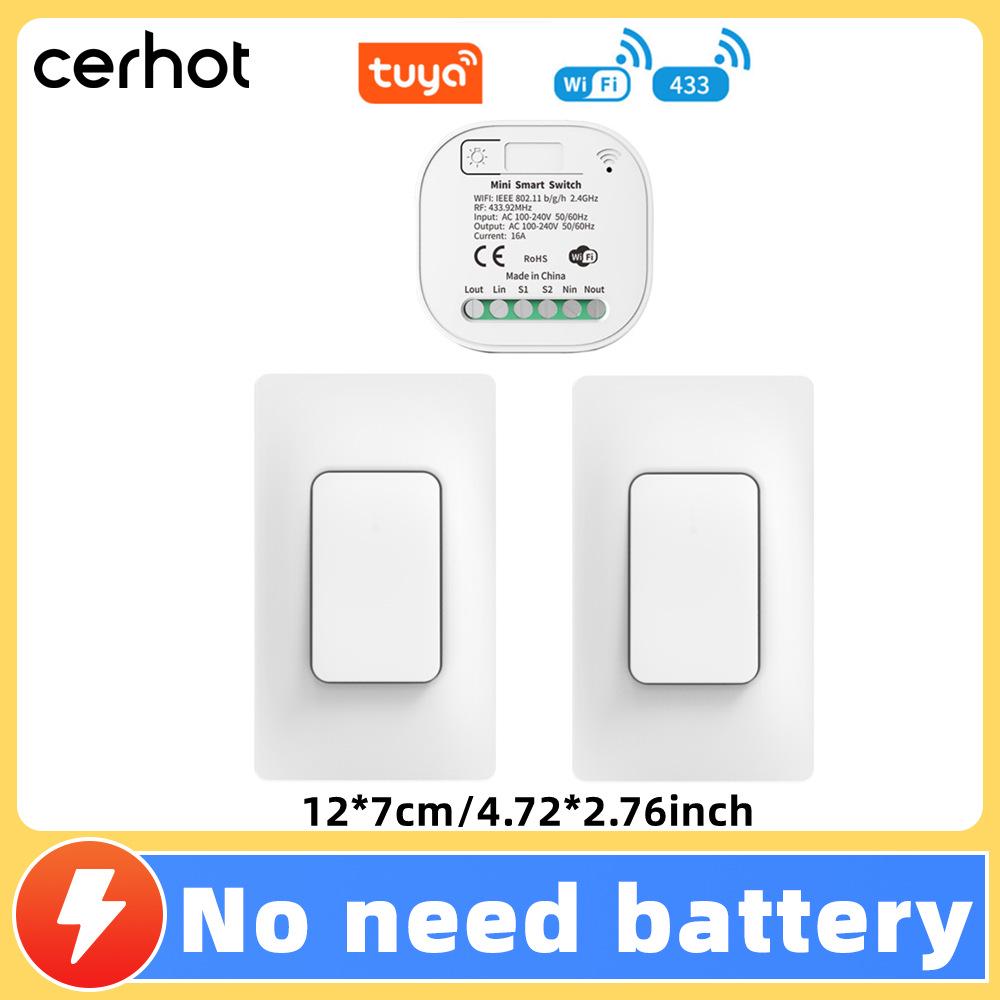Graffiti Smart Wireless WiFi/ZigBee Remote Control Switch – Battery-Free, Mobile App Timer, Easy Installation.