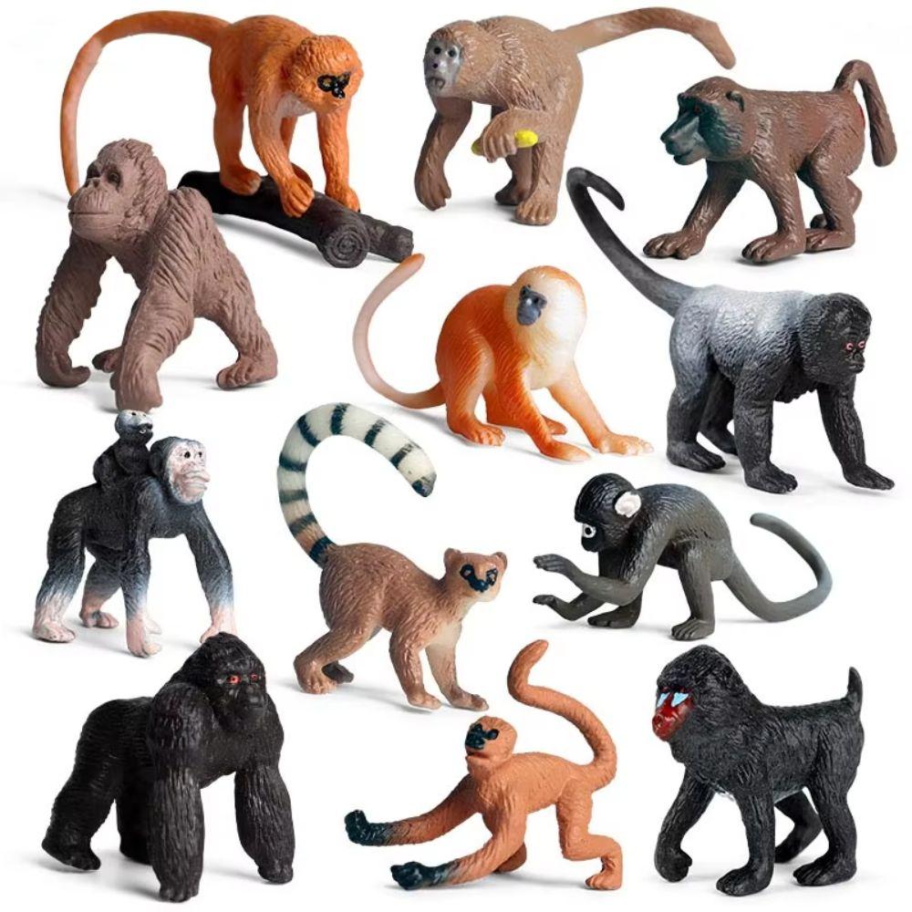 Education Chimpanzee Model Wild Animal Orangutan Gorilla Model Monkey Action Figures Kids Toy