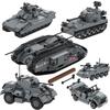 UK French Army Building Block Toy Military Ww1 Ww2 Mark Tank Matilda Staghound Mk1 AMX30 FV107 Armored Vehicle Howitzer Truck
