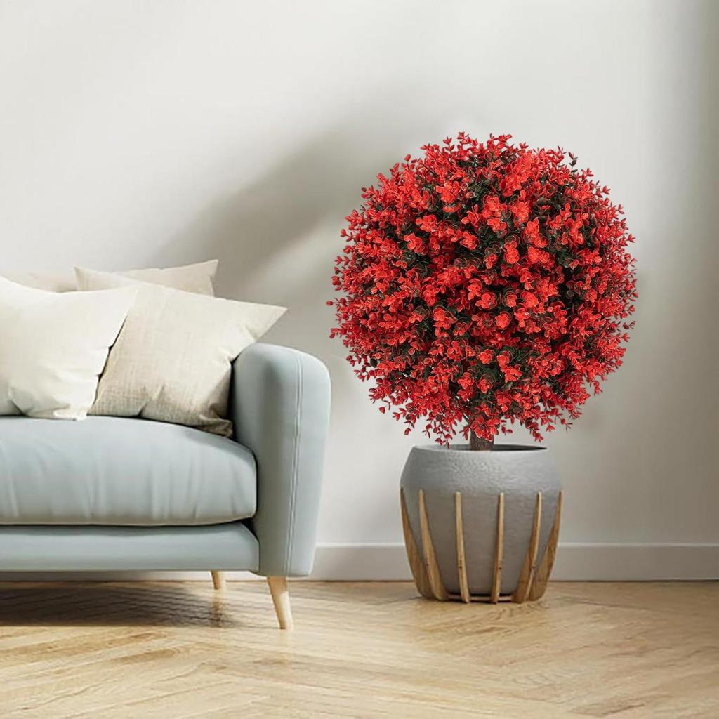 Самшит Топиар Погодоустойчивый 23-дюймовый Куст Искусственные Уличные Деревья Искусственный Топиар Для Сада Двора Патио Газона Дорожки Подъездной Дорожки