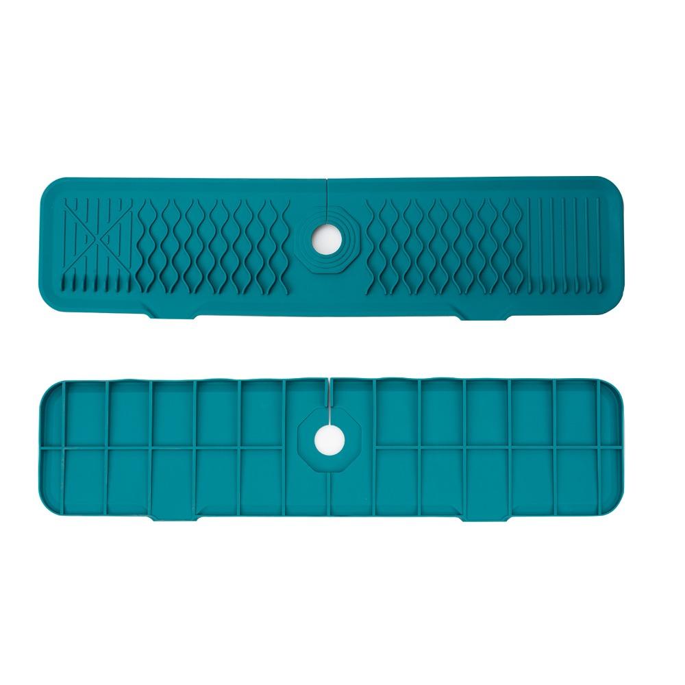 Slope Design Kitchen Sink Splash Pad Extended Sink Draining Pad Faucet Splash Guard  Washbasin