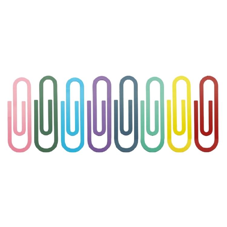 8 шт. Увеличенные пастельные бумажные зажимы Гладкие металлические зажимы Многоцелевые помощники