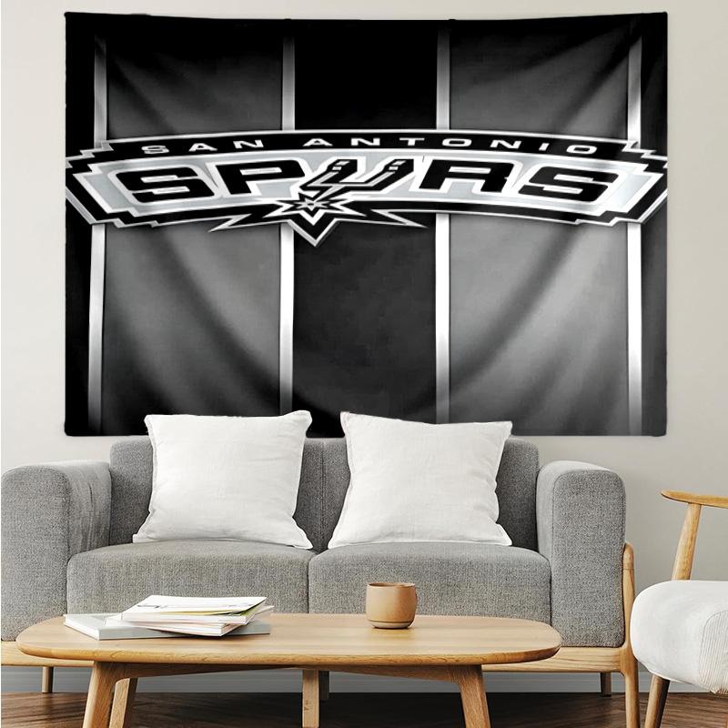 Antonio Spurs Logo Quick-Dry Tapestry Hanging for Bedroom,Livingroom, Playroom,Decor Art Room Wall Tapestry Holiday and Birthday Gifts