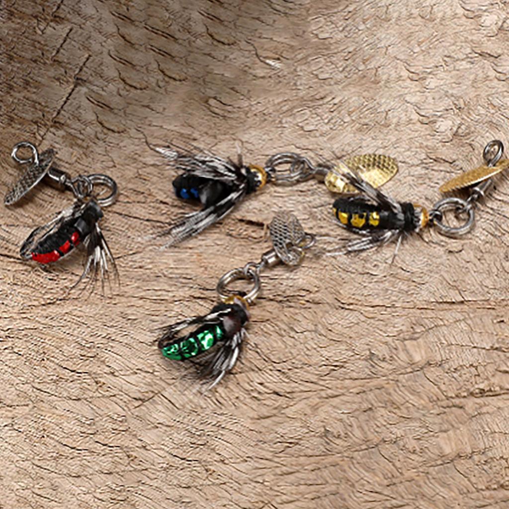 5pcs Insect Flies Fly Fishing Lures Baits Sequins Fishing Hook Fly Fishing Flies Insects Fishing Baits Decoy Lures