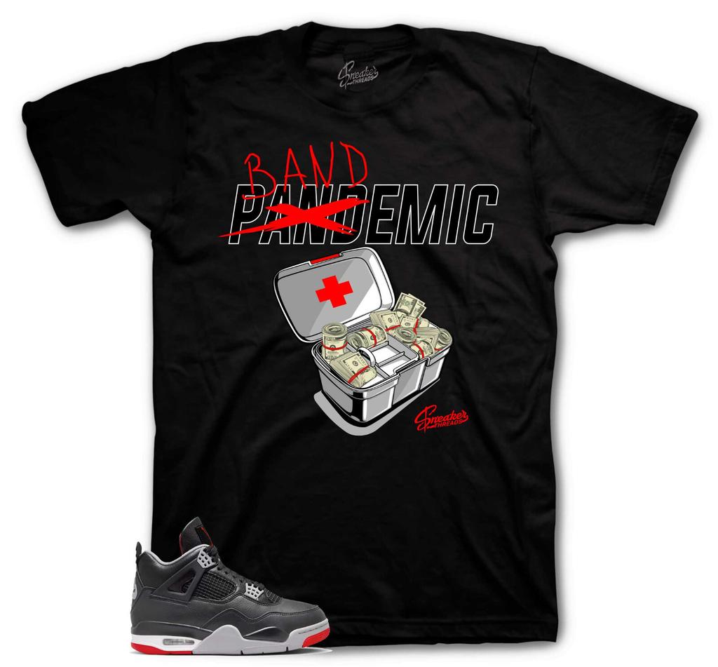 Shirt To Match AJ Retro 4 Bred Reimagined Shoes 4 - Bandemic Sneaker Tees