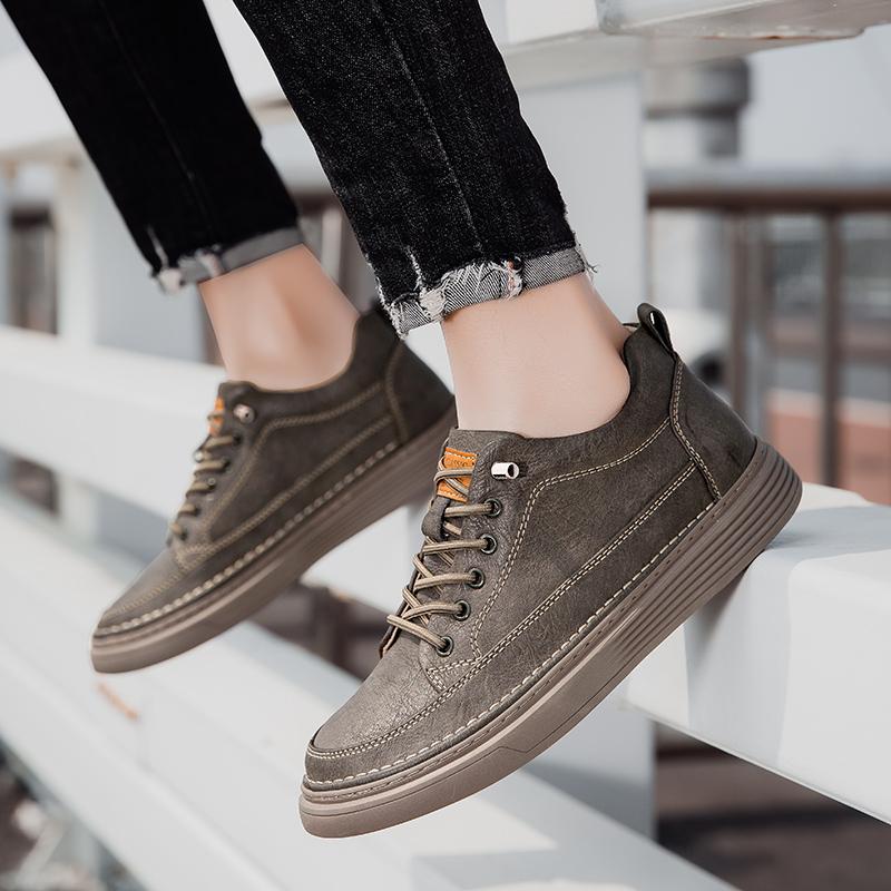 Новые мужские удобные скейт-кеды 2024 года из натуральной кожи, модная повседневная обувь, мужские классические ажурные кроссовки, роскошная мужская обувь