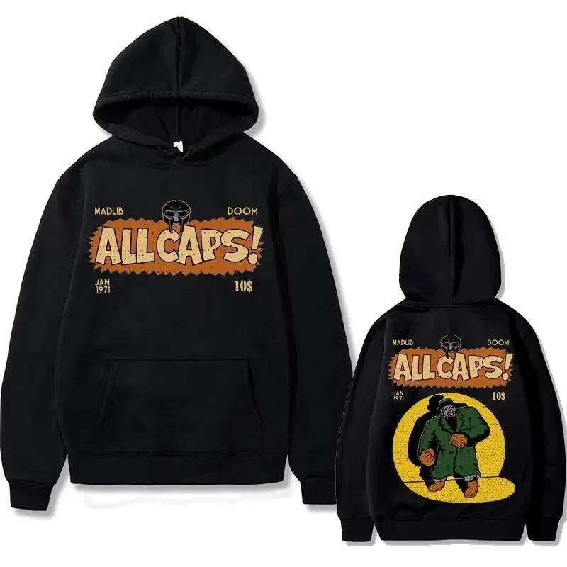 Madlib Doom Printed Hoodie Pullover Singer Madvillain Mf Doom Amazing Hoodie Men's and Women's Hip Hop 2D Sportswear