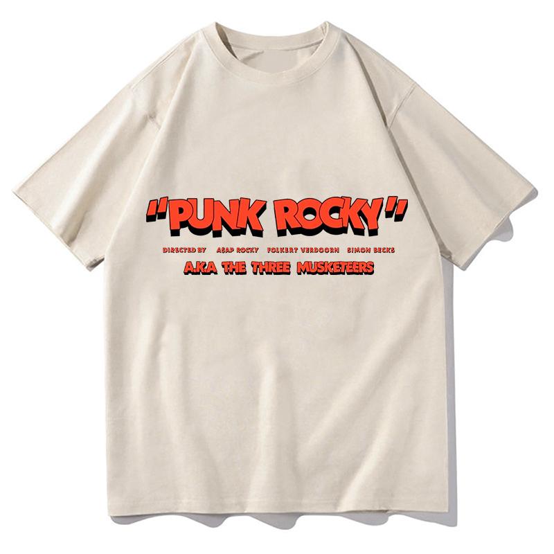 Футболка с принтом AAP Rocky Punk Rocky Модная Повседневная Футболка С Коротким Рукавом Хлопок Свободная Женская Футболка Винтажная Унисекс Футболка Стритвир